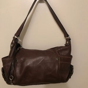 Fossil Dark Brown Leather Shoulder Bag